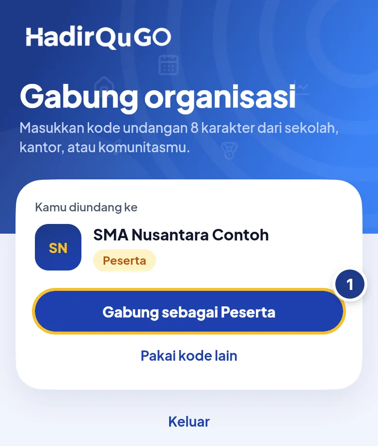 Pratinjau undangan: Kamu diundang ke SMA Nusantara Contoh