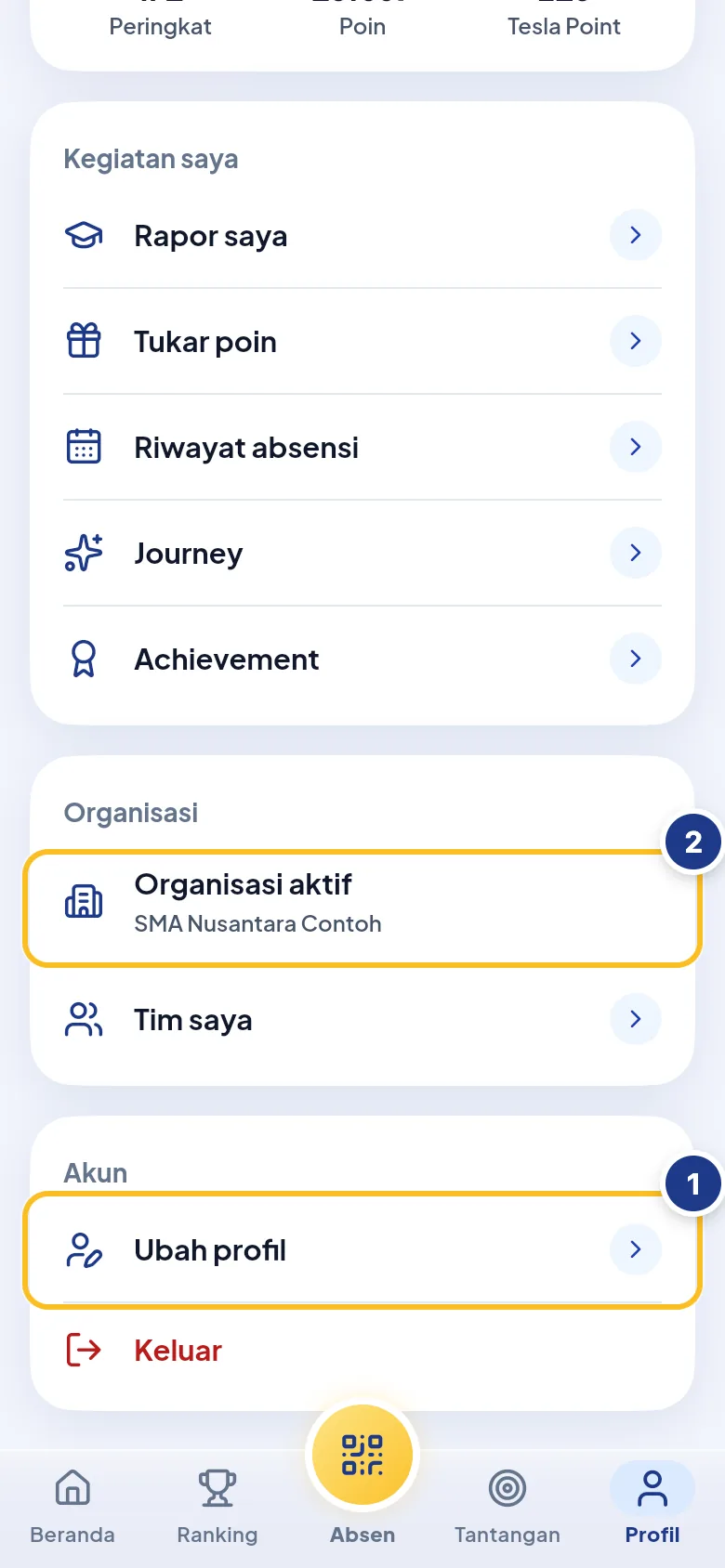 Tab Profil
